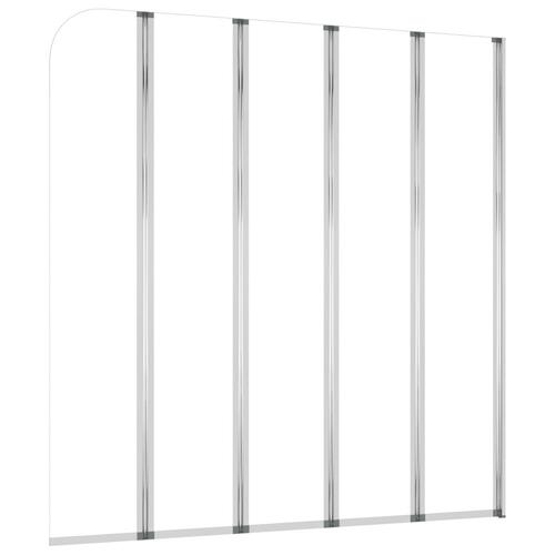 Brusevæg til badekar 120x140 cm hærdet glas gennemsigtigt