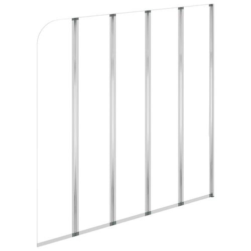 Brusevæg til badekar 120x140 cm hærdet glas gennemsigtigt