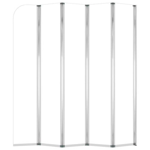 Brusevæg til badekar 120x140 cm hærdet glas gennemsigtigt