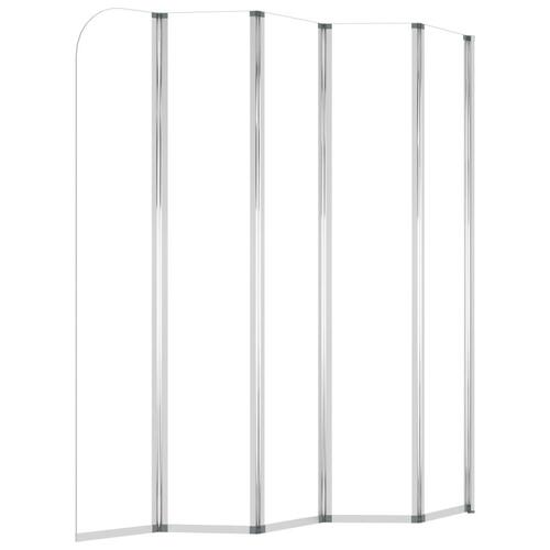 Brusevæg til badekar 120x140 cm hærdet glas gennemsigtigt