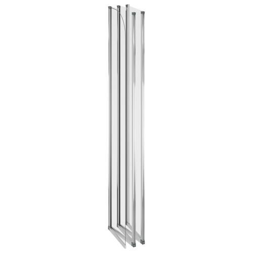 Brusevæg til badekar 120x140 cm hærdet glas gennemsigtigt