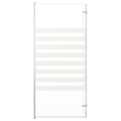 Brusevæg til badekar 120x140 cm hærdet glas stribet
