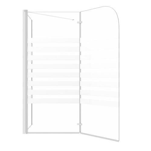 Brusevæg 120x68x130 cm hærdet glas stribet