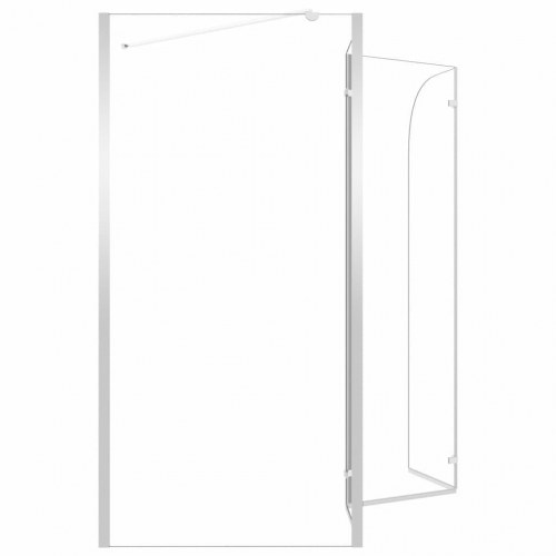 Brusevæg til badekar 120x69x130 cm hærdet glas gennemsigtigt