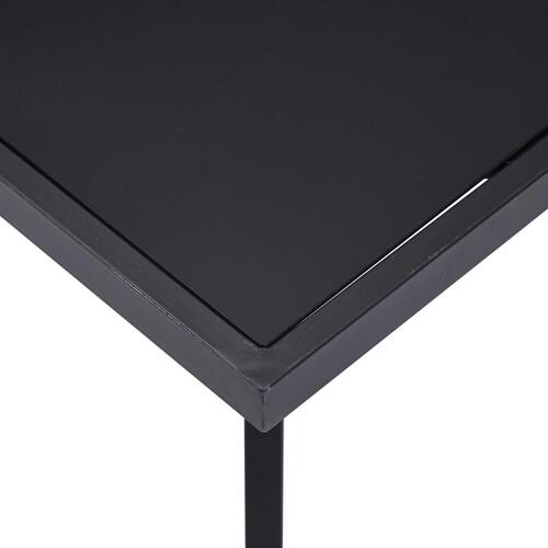 Spisebord 180x90x75 cm hærdet glas sort