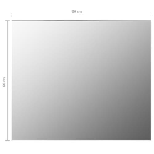 Spejl uden ramme 80x60 cm glas