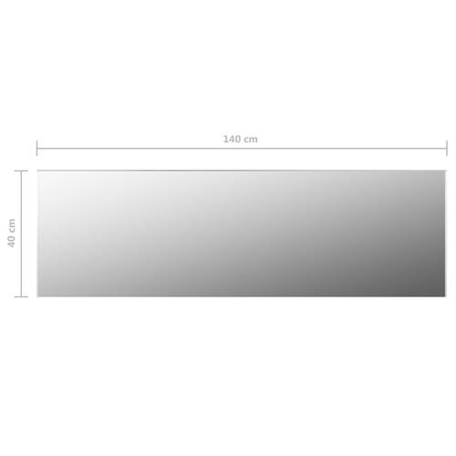 Spejl uden ramme 140x40 cm glas