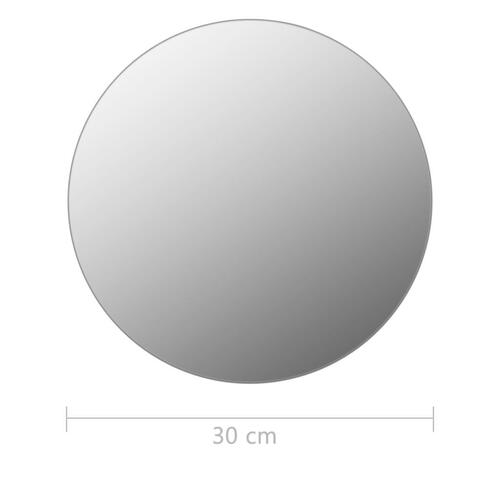 Spejl uden ramme 30 cm rund glas