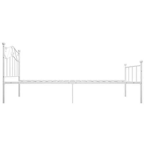 Sengestel 90x200 cm metal hvid