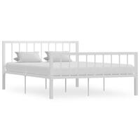 Sengestel 140x200 cm metal hvid