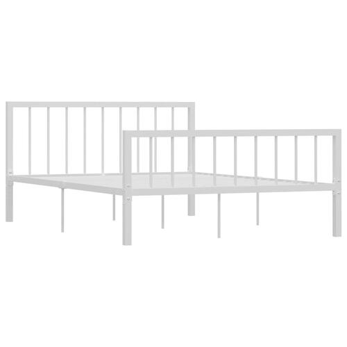 Sengestel 140x200 cm metal hvid