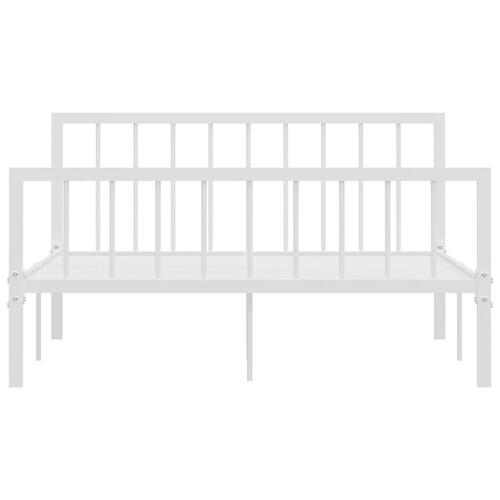 Sengestel 140x200 cm metal hvid