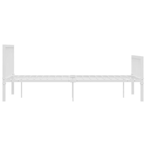 Sengestel 140x200 cm metal hvid