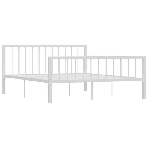 Sengestel 160x200 cm metal hvid