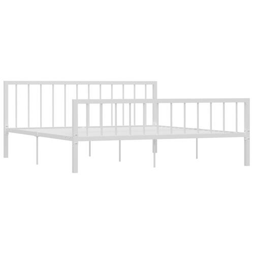 Sengestel 180x200 cm metal hvid