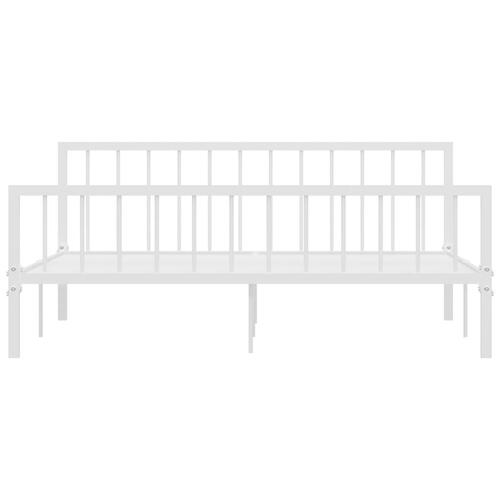 Sengestel 180x200 cm metal hvid