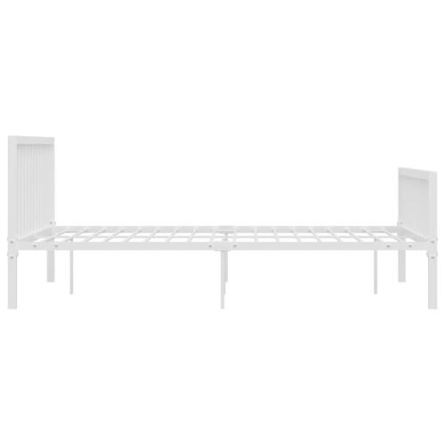 Sengestel 180x200 cm metal hvid