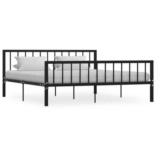 Sengestel 180x200 cm metal sort