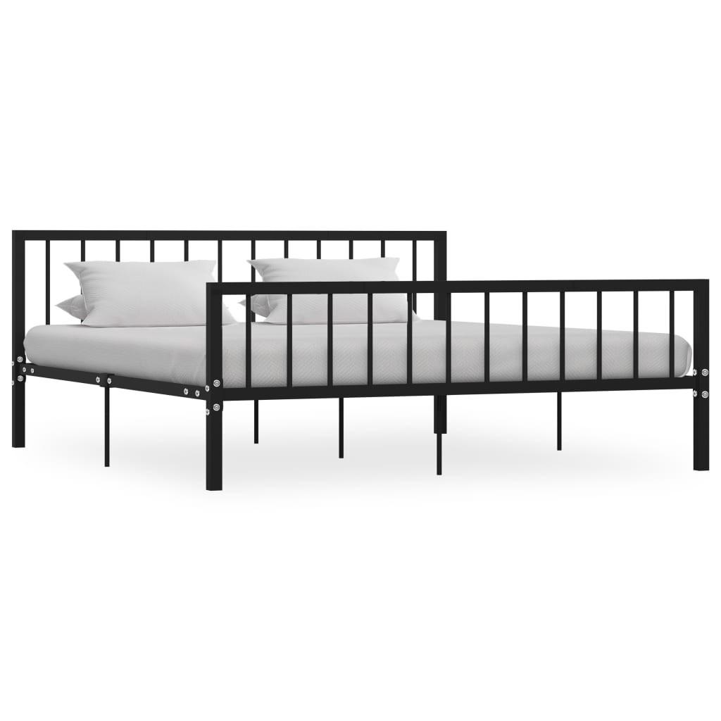 Sengestel 180x200 cm metal sort
