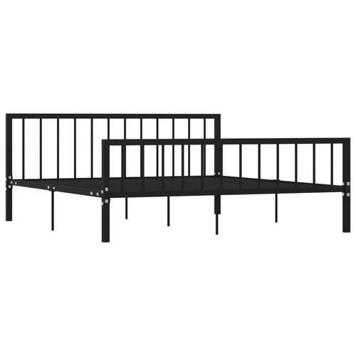 Sengestel 180x200 cm metal sort