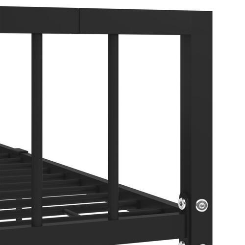 Sengestel 180x200 cm metal sort