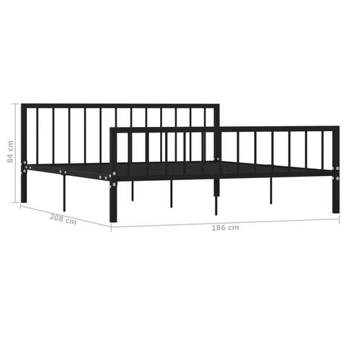 Sengestel 180x200 cm metal sort