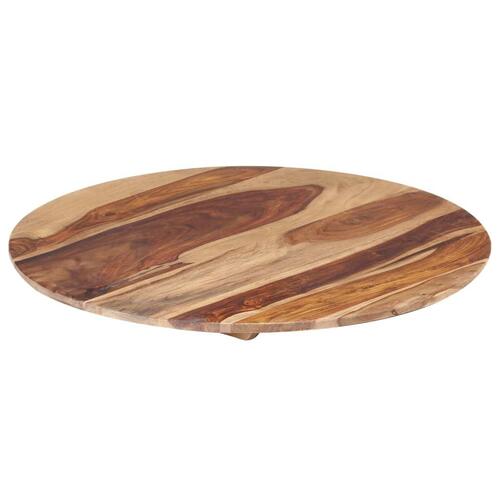 Bordplade 15-16 cm rund 40 cm massivt sheeshamtræ