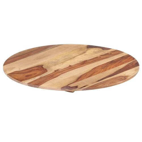 Bordplade 15-16 cm rund 40 cm massivt sheeshamtræ