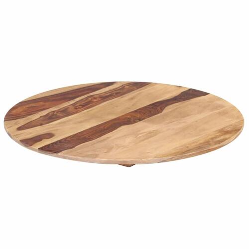 Bordplade 15-16 cm rund 50 cm massivt sheeshamtræ