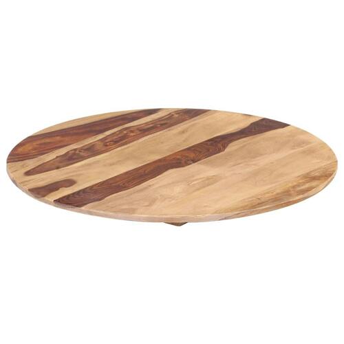 Bordplade 15-16 cm rund 50 cm massivt sheeshamtræ