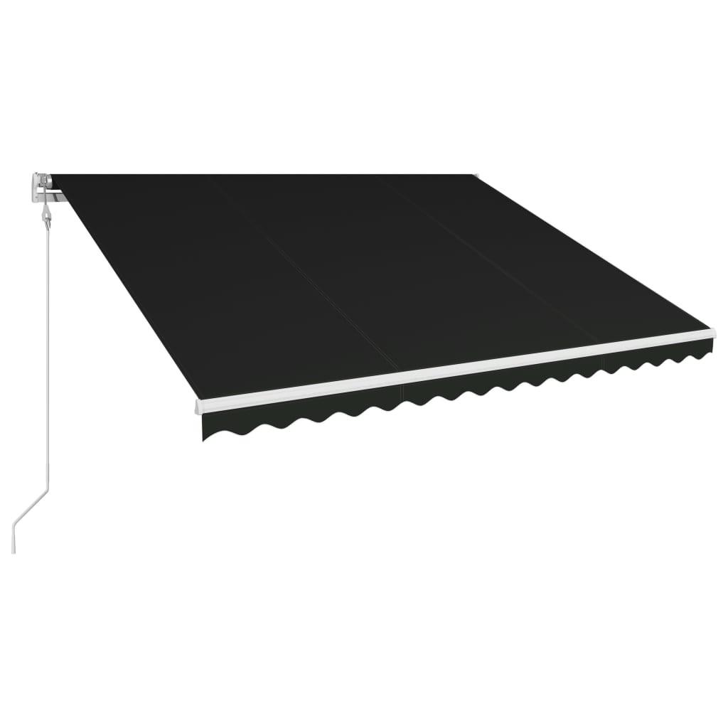Foldemarkise automatisk betjening 400 x 300 cm antracitgrå