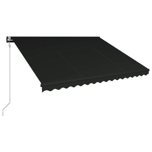 Foldemarkise med vindsensor og LED 400 x 300 cm antracitgrå