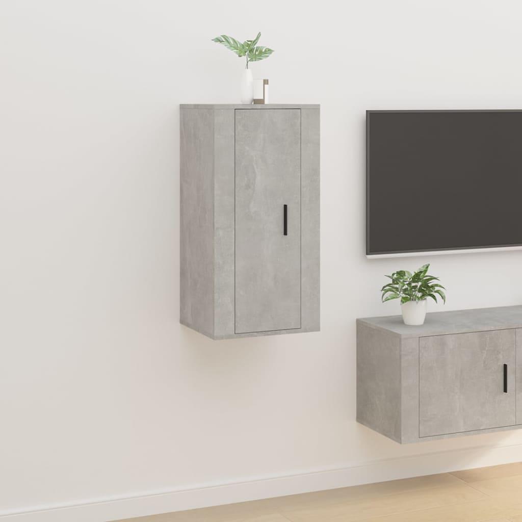 Væghængt tv-skab 40x34,5x80 cm betongrå