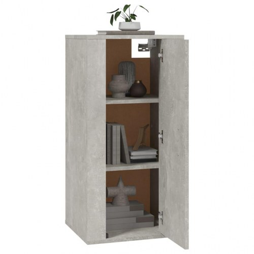 Væghængt tv-skab 40x34,5x80 cm betongrå