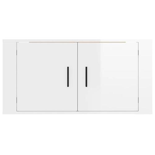 Væghængt tv-skab 80x34,5x40 cm hvid højglans