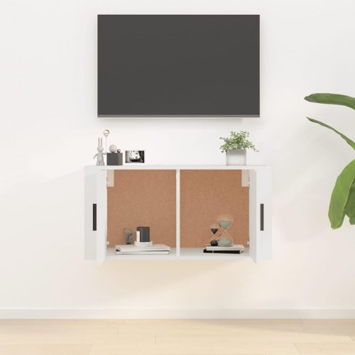 Væghængt tv-skab 80×34,5×40 cm - hvid