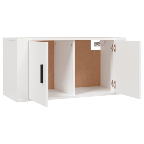 Væghængt tv-skab 80×34,5×40 cm - hvid