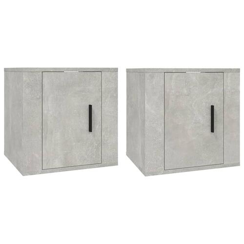 Væghængte tv-skabe 2 stk. 40x34,5x40 cm betongrå