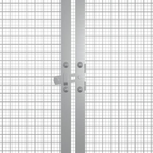 Hønsehus 200x91x100 cm galvaniseret stål antracitgrå