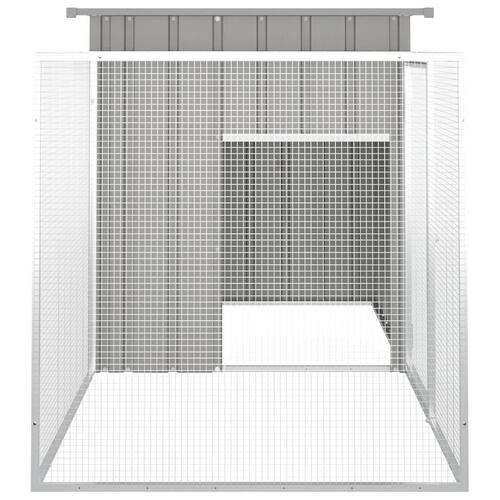 Kaninbur 200x91x100 cm galvaniseret stål grå