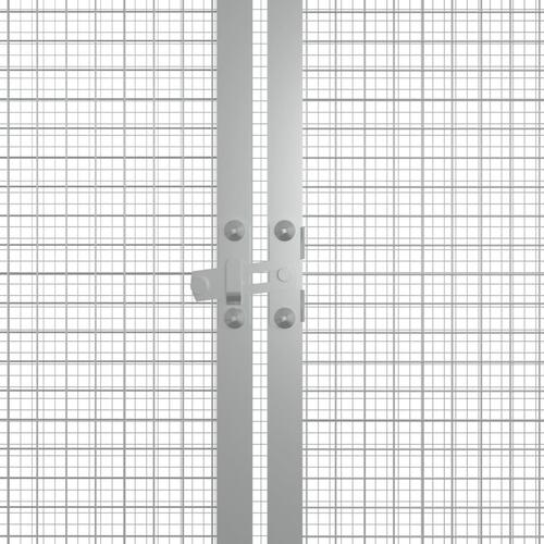 Hønsehus 200x91x100 cm galvaniseret stål grå