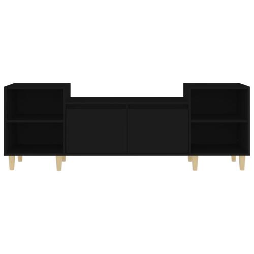 Tv-bord 160x35x55 cm konstrueret træ sort