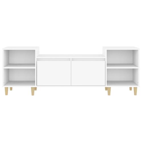 Tv-bord 160x35x55 cm konstrueret træ hvid