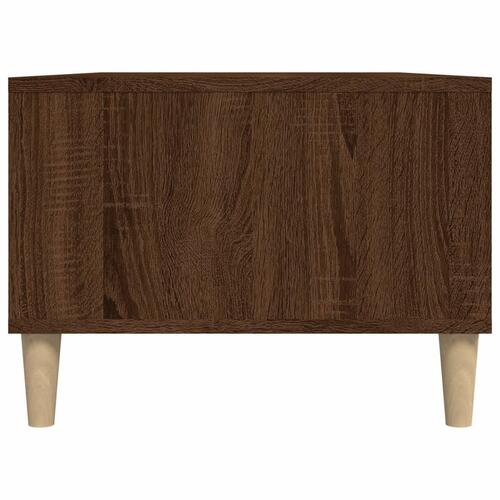 Sofabord 90x50x36,5 cm konstrueret træ brun egetræsfarve