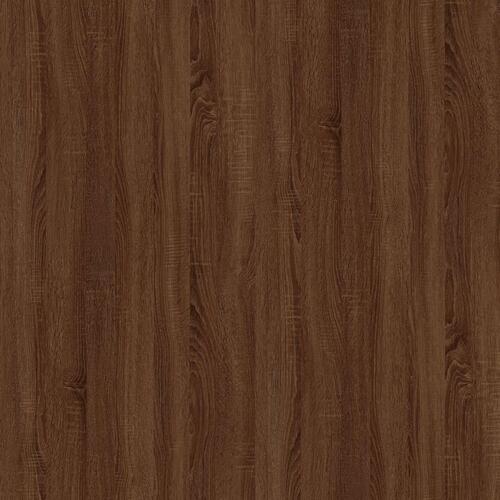Sofabord 90x50x36,5 cm konstrueret træ brun egetræsfarve