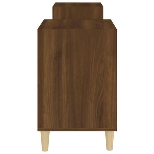 Tv-bord 160x35x55 cm konstrueret træ brun egetræsfarve