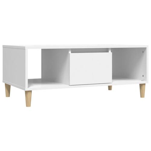 Sofabord 90x50x36,5 cm konstrueret træ hvid