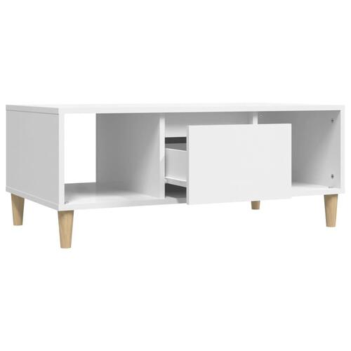Sofabord 90x50x36,5 cm konstrueret træ hvid