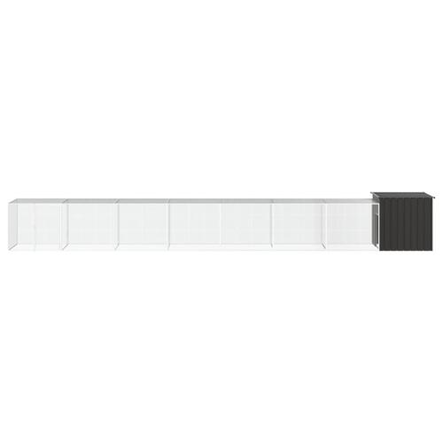 Hønsegård 800x91x100 cm galvaniseret stål antracitgrå