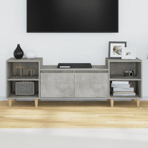 Tv-bord 160x35x55 cm konstrueret træ betongrå